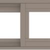 WDMA 60x12 (59.5 x 11.5 inch) Vinyl uPVC Brown Slide Window without Grids Exterior