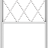 WDMA 60x120 (59.5 x 119.5 inch)  Aluminum Single Double Hung Window with Diamond Grids