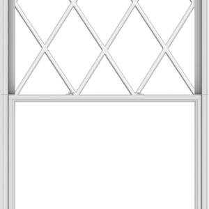 WDMA 60x120 (59.5 x 119.5 inch)  Aluminum Single Double Hung Window with Diamond Grids