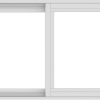 WDMA 60x24 (59.5 x 23.5 inch) Vinyl uPVC White Slide Window without Grids Interior