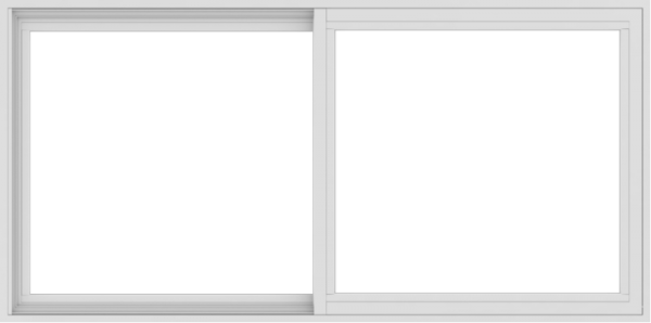 WDMA 60x30 (59.5 x 29.5 inch) Vinyl uPVC White Slide Window without Grids Interior