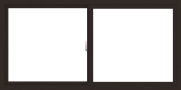 WDMA 60x30 (59.5 x 29.5 inch) Vinyl uPVC Dark Brown Slide Window without Grids Interior