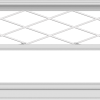 WDMA 60x36 (59.5 x 35.5 inch)  Aluminum Single Double Hung Window with Diamond Grids