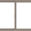 WDMA 60x36 (59.5 x 35.5 inch) Vinyl uPVC Brown Slide Window with Colonial Grids Exterior