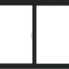 WDMA 60x36 (59.5 x 35.5 inch) Vinyl uPVC Black Slide Window without Grids Interior