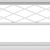 WDMA 60x40 (59.5 x 39.5 inch)  Aluminum Single Double Hung Window with Diamond Grids