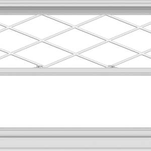 WDMA 60x40 (59.5 x 39.5 inch)  Aluminum Single Double Hung Window with Diamond Grids