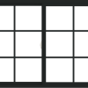 WDMA 60x42 (59.5 x 41.5 inch) Vinyl uPVC Black Slide Window with Colonial Grids Exterior