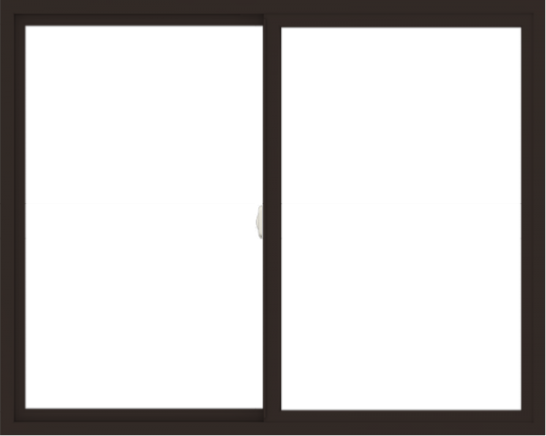 WDMA 60x48 (59.5 x 47.5 inch) Vinyl uPVC Dark Brown Slide Window without Grids Interior