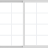 WDMA 60x54 (59.5 x 53.5 inch) Vinyl uPVC White Slide Window with Colonial Grids Exterior