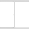 WDMA 60x54 (59.5 x 53.5 inch) Vinyl uPVC White Slide Window without Grids Interior