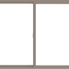 WDMA 60x54 (59.5 x 53.5 inch) Vinyl uPVC Brown Slide Window without Grids Interior