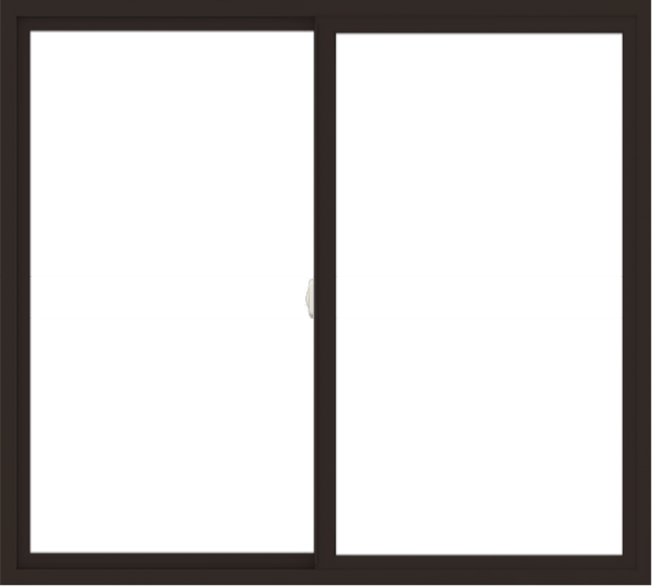 WDMA 60x54 (59.5 x 53.5 inch) Vinyl uPVC Dark Brown Slide Window without Grids Interior
