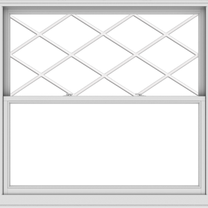 WDMA 60x57 (59.5 x 56.5 inch)  Aluminum Single Double Hung Window with Diamond Grids