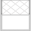WDMA 60x66 (59.5 x 65.5 inch)  Aluminum Single Double Hung Window with Diamond Grids