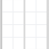 WDMA 60x66 (59.5 x 65.5 inch) Vinyl uPVC White Slide Window with Colonial Grids Exterior