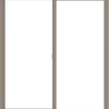WDMA 60x66 (59.5 x 65.5 inch) Vinyl uPVC Brown Slide Window without Grids Interior