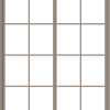 WDMA 60x72 (59.5 x 71.5 inch) Vinyl uPVC Brown Slide Window with Colonial Grids Exterior