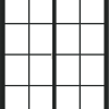 WDMA 60x72 (59.5 x 71.5 inch) Vinyl uPVC Black Slide Window with Colonial Grids Exterior
