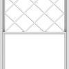 WDMA 60x78 (59.5 x 77.5 inch)  Aluminum Single Double Hung Window with Diamond Grids