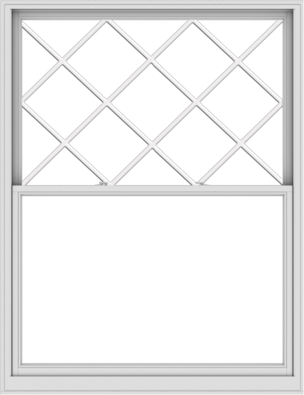 WDMA 60x78 (59.5 x 77.5 inch)  Aluminum Single Double Hung Window with Diamond Grids