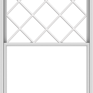WDMA 60x84 (59.5 x 83.5 inch)  Aluminum Single Double Hung Window with Diamond Grids