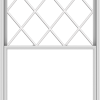 WDMA 60x96 (59.5 x 95.5 inch)  Aluminum Single Double Hung Window with Diamond Grids