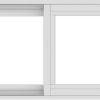 WDMA 66x18 (65.5 x 17.5 inch) Vinyl uPVC White Slide Window without Grids Exterior