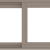 WDMA 66x18 (65.5 x 17.5 inch) Vinyl uPVC Brown Slide Window without Grids Exterior