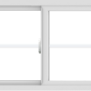 WDMA 66x24 (65.5 x 23.5 inch) Vinyl uPVC White Slide Window with Colonial Grids Exterior