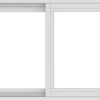 WDMA 66x24 (65.5 x 23.5 inch) Vinyl uPVC White Slide Window without Grids Interior