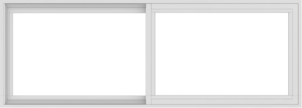 WDMA 66x24 (65.5 x 23.5 inch) Vinyl uPVC White Slide Window without Grids Interior
