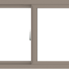 WDMA 66x24 (65.5 x 23.5 inch) Vinyl uPVC Brown Slide Window without Grids Interior