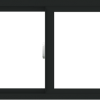 WDMA 66x24 (65.5 x 23.5 inch) Vinyl uPVC Black Slide Window without Grids Interior