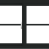WDMA 66x24 (65.5 x 23.5 inch) Vinyl uPVC Black Slide Window with Colonial Grids Exterior
