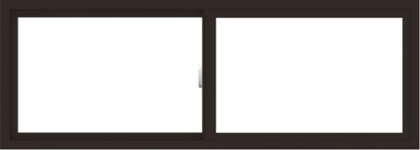 WDMA 66x24 (65.5 x 23.5 inch) Vinyl uPVC Dark Brown Slide Window without Grids Interior