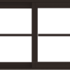 WDMA 66x24 (65.5 x 23.5 inch) Vinyl uPVC Dark Brown Slide Window with Colonial Grids Exterior