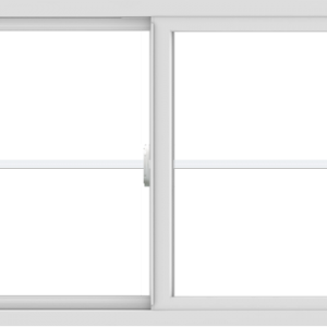 WDMA 66x30 (65.5 x 29.5 inch) Vinyl uPVC White Slide Window with Colonial Grids Exterior