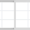 WDMA 66x36 (65.5 x 35.5 inch) Vinyl uPVC White Slide Window with Colonial Grids Exterior