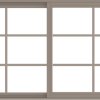 WDMA 66x36 (65.5 x 35.5 inch) Vinyl uPVC Brown Slide Window without Grids Interior