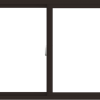 WDMA 66x36 (65.5 x 35.5 inch) Vinyl uPVC Dark Brown Slide Window without Grids Interior