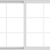WDMA 66x42 (65.5 x 41.5 inch) Vinyl uPVC White Slide Window with Colonial Grids Exterior