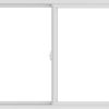 WDMA 66x42 (65.5 x 41.5 inch) Vinyl uPVC White Slide Window without Grids Interior