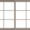 WDMA 66x42 (65.5 x 41.5 inch) Vinyl uPVC Brown Slide Window without Grids Interior