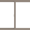 WDMA 66x42 (65.5 x 41.5 inch) Vinyl uPVC Brown Slide Window with Colonial Grids Exterior
