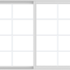 WDMA 66x48 (65.5 x 47.5 inch) Vinyl uPVC White Slide Window with Colonial Grids Exterior
