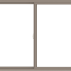 WDMA 66x48 (65.5 x 47.5 inch) Vinyl uPVC Brown Slide Window without Grids Interior