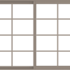 WDMA 66x48 (65.5 x 47.5 inch) Vinyl uPVC Brown Slide Window with Colonial Grids Exterior
