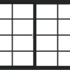 WDMA 66x48 (65.5 x 47.5 inch) Vinyl uPVC Black Slide Window with Colonial Grids Exterior