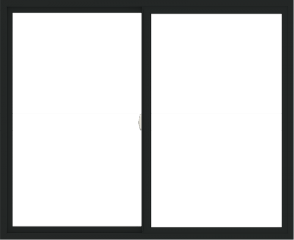 WDMA 66x54 (65.5 x 53.5 inch) Vinyl uPVC Black Slide Window without Grids Interior